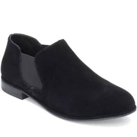 Adam Tucker Me Too York 14 Suede Slip On Booties Black 6 Medium - Picture 5 of 5